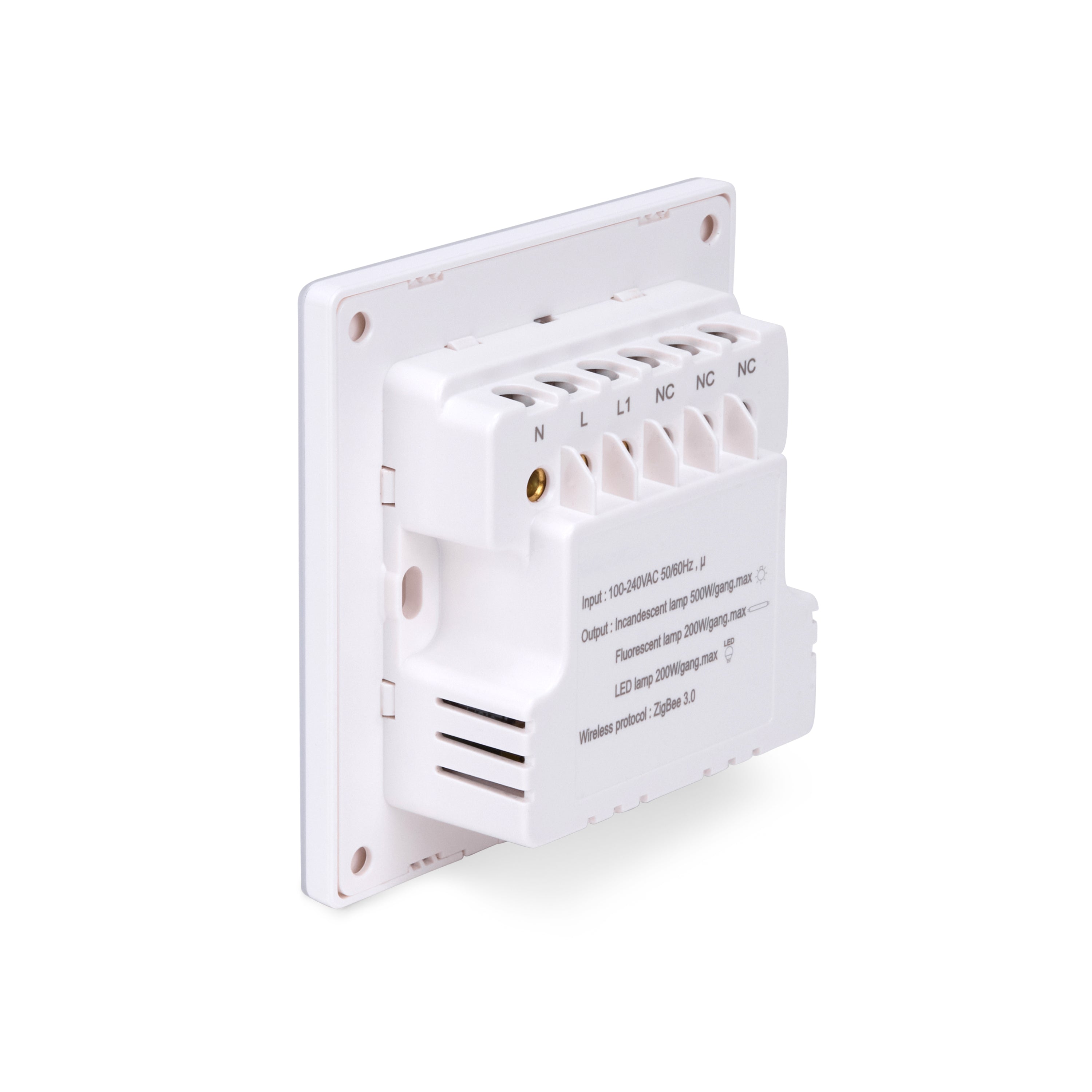 NSW100 1 Gang Smart Light Switch – White Touch Glass