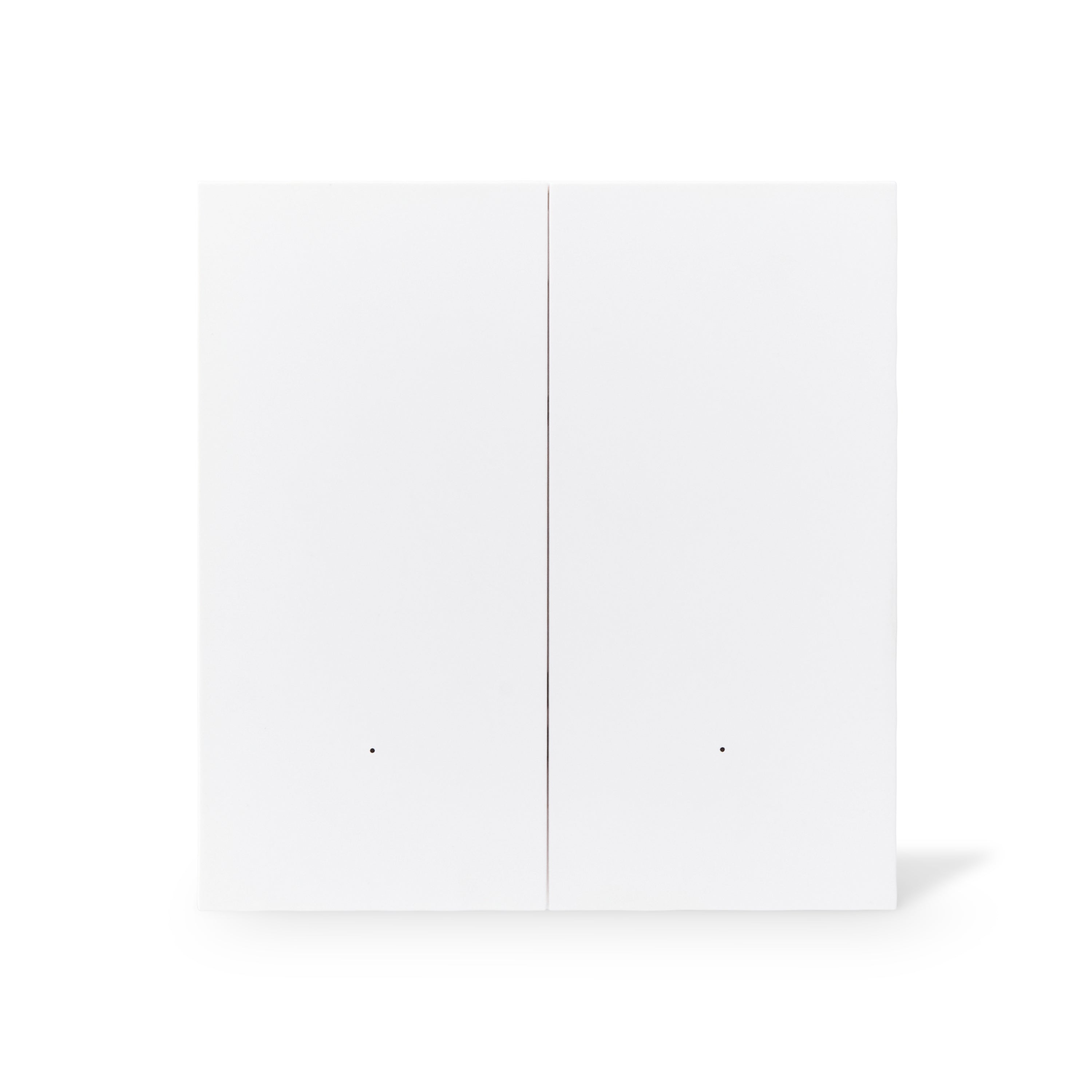 NSW100 2 Gang Smart Light Switch – White, Plastic Finish