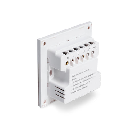 NSW100 2 Gang Smart Light Switch – White, Plastic Finish