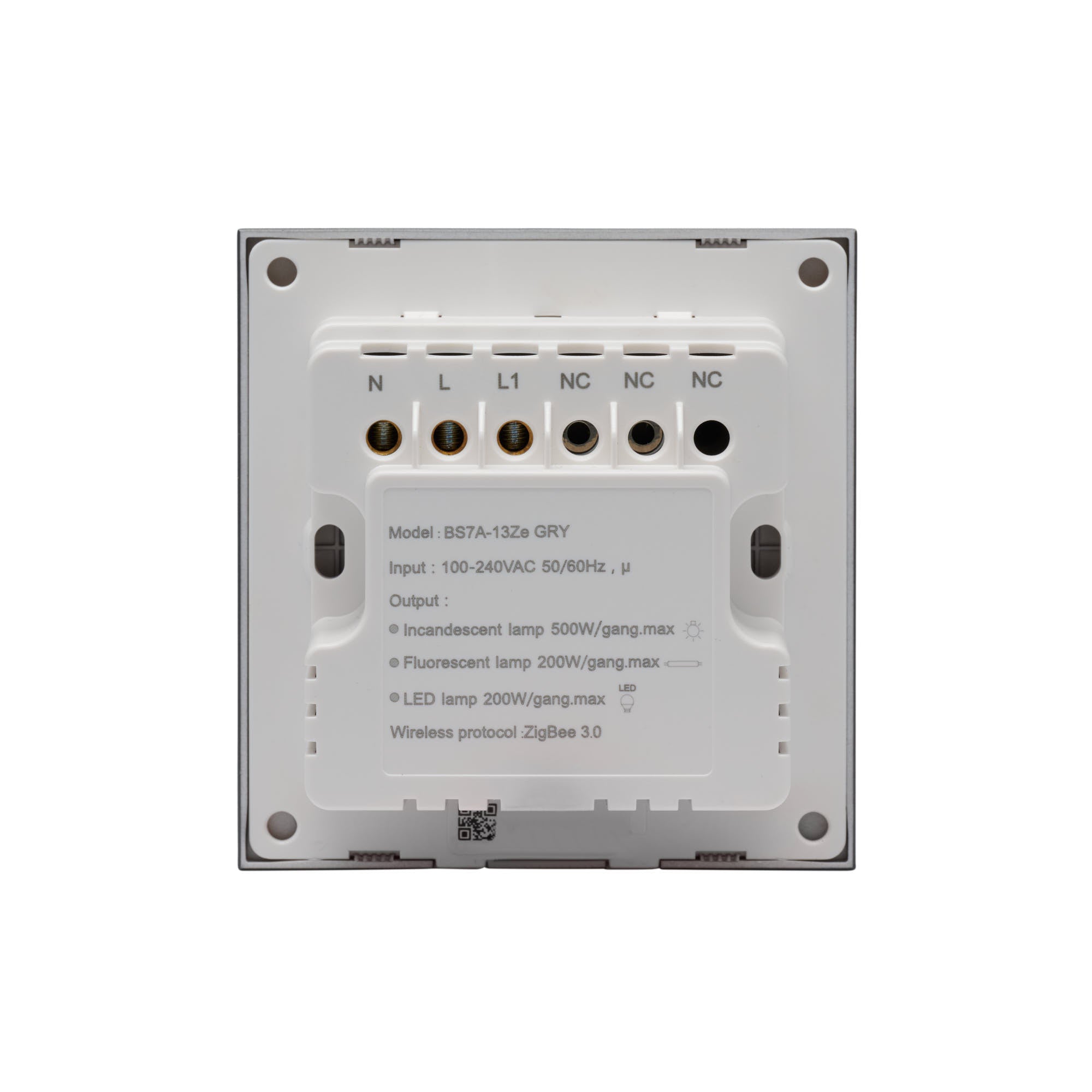 NSW100 3 Gang Smart Light Switch – Grey, Plastic Finish