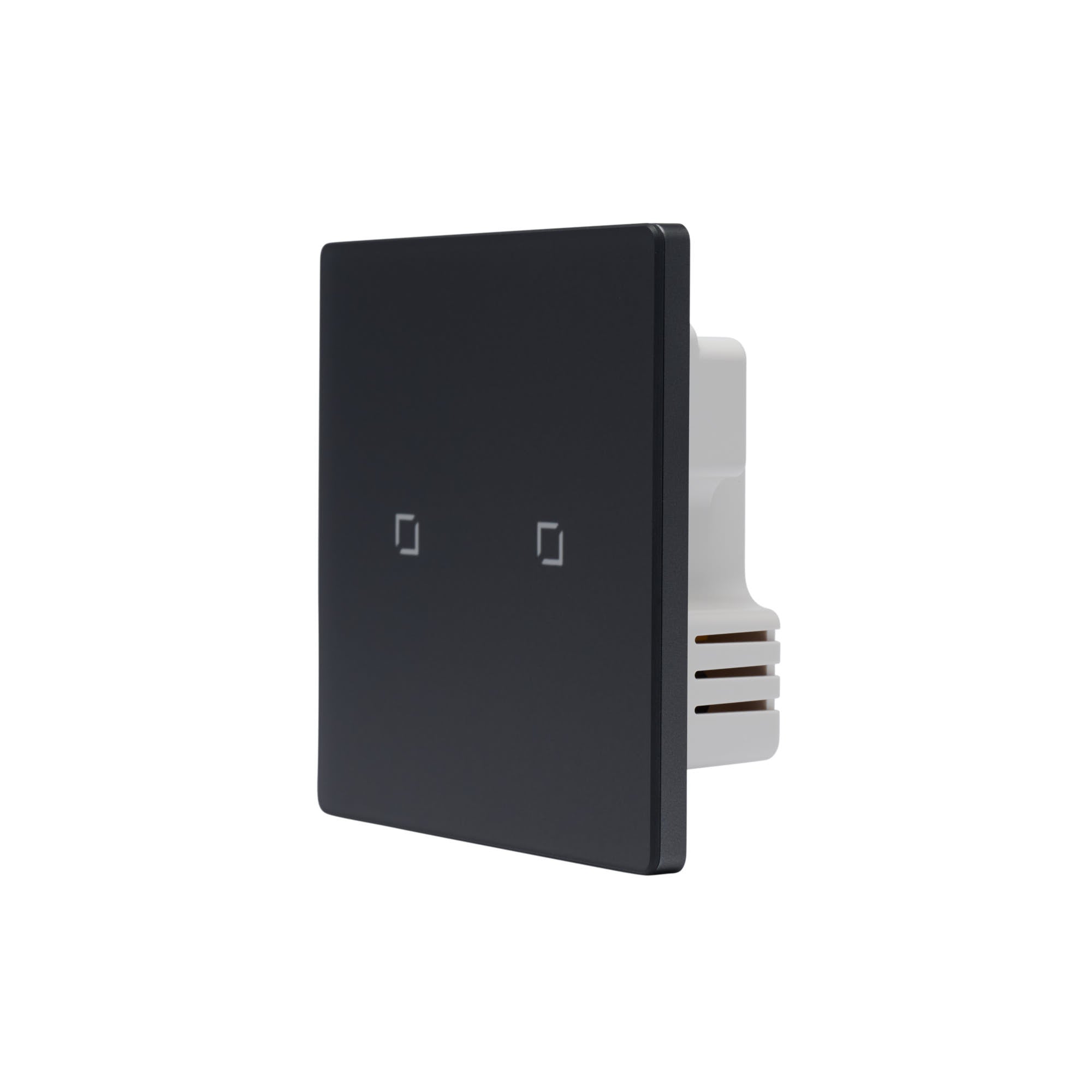 NSW100 2 Gang Smart Light Switch – Grey Touch Glass