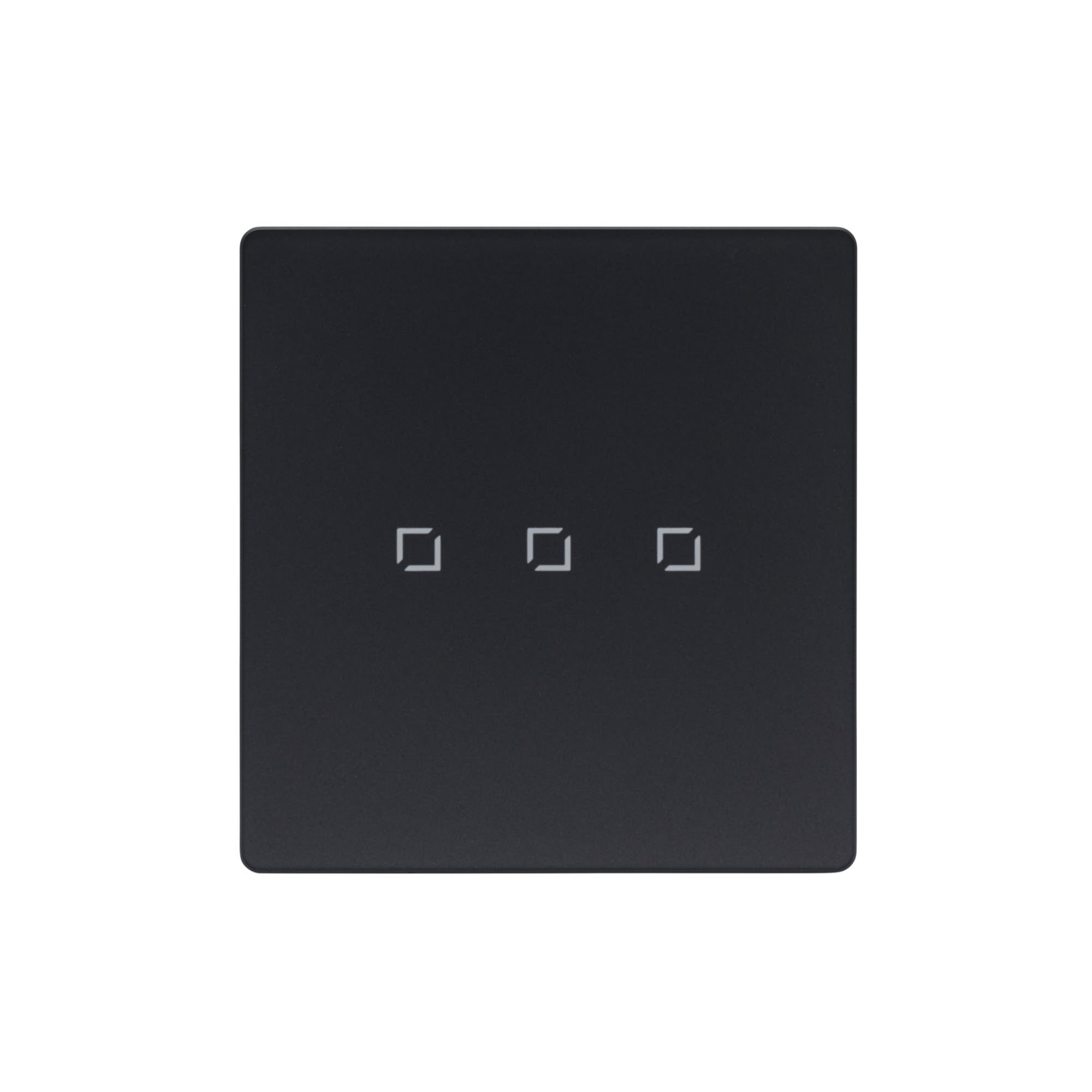 NSW100 3 Gang Smart Light Switch – Grey Touch Glass