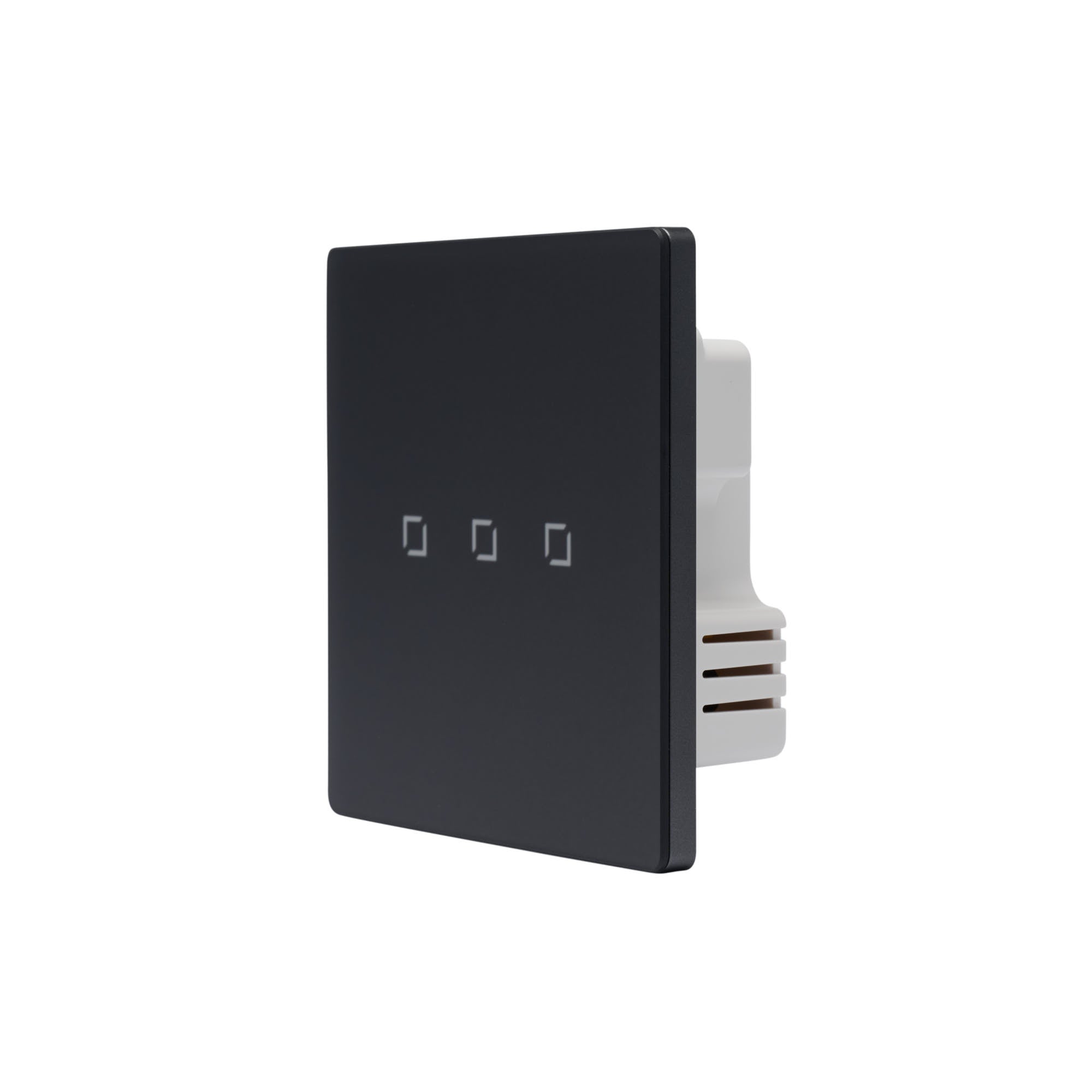 NSW100 3 Gang Smart Light Switch – Grey Touch Glass