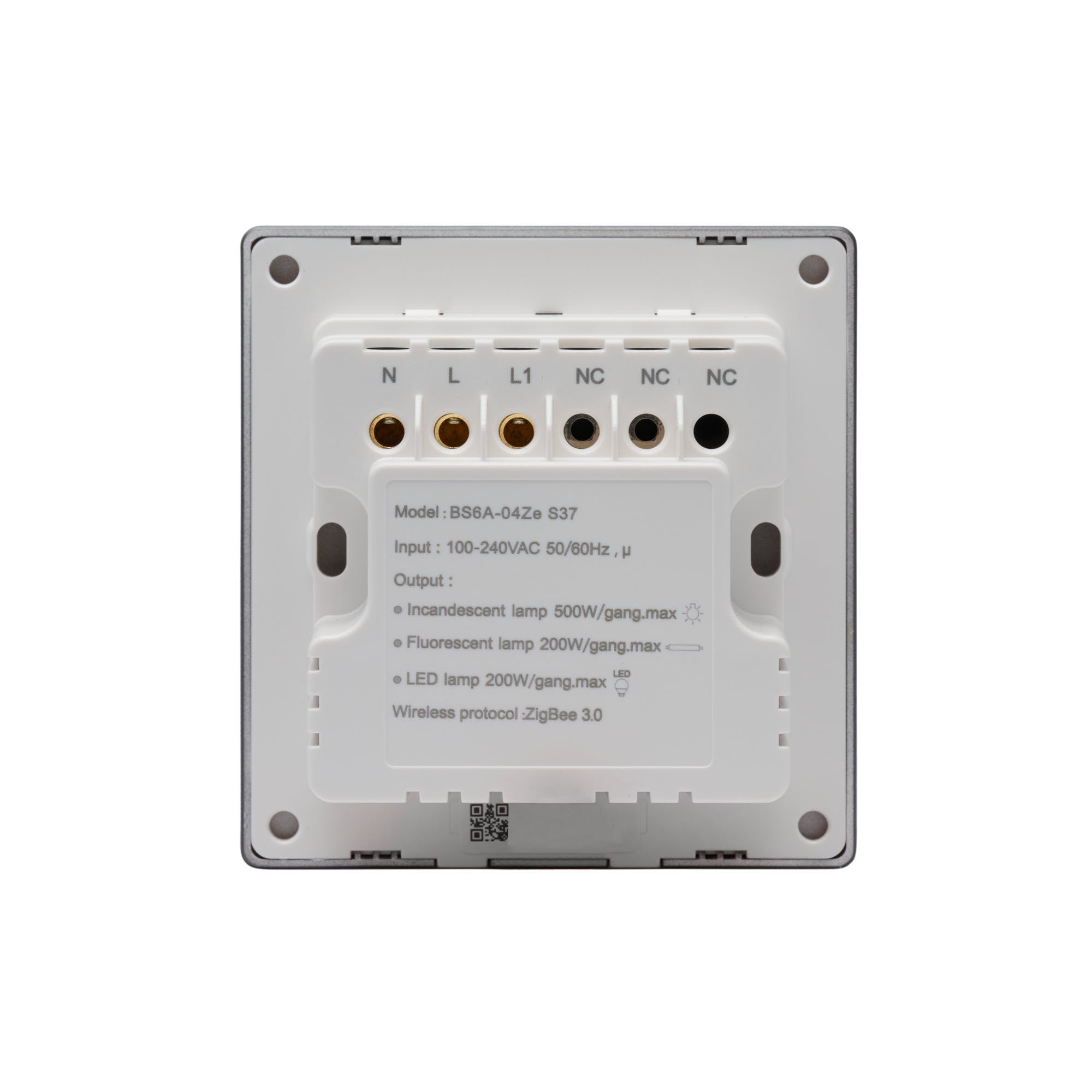 NSW100 1 Gang Smart Light Switch – Grey Touch Glass