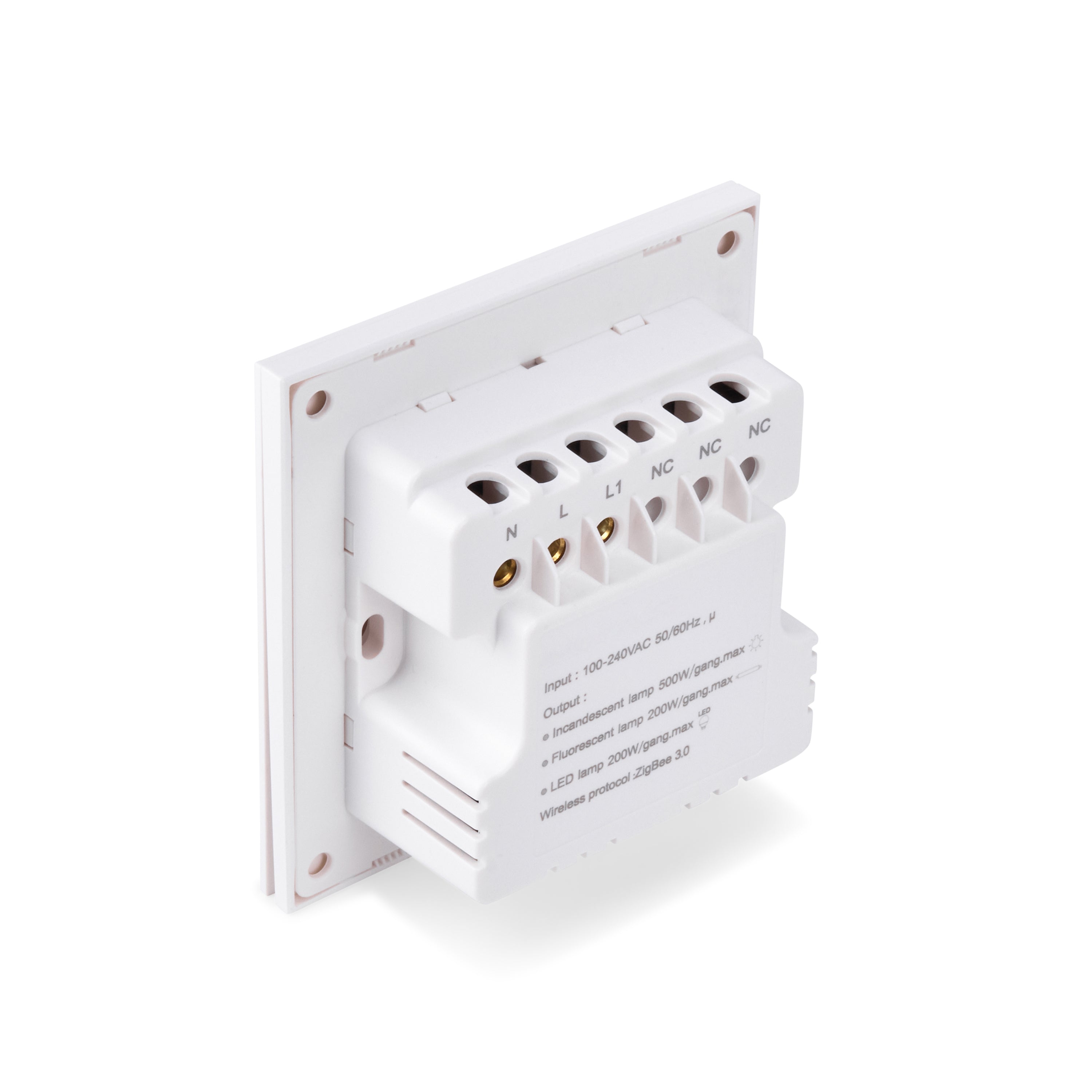 NSW100 1 Gang Smart Light Switch – White Plastic Finish