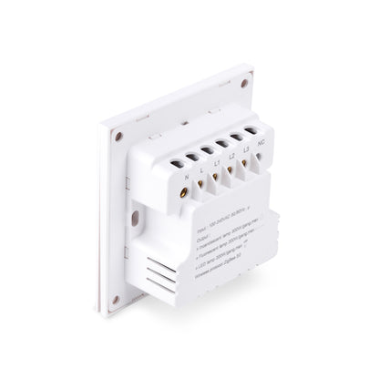 NSW100 3 Gang Smart Light Switch – White, Plastic Finish